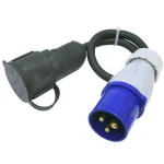 Harju Sähköasennustarvikkeet-Adapteri Caravan 0,5m Uros Maadoitettu