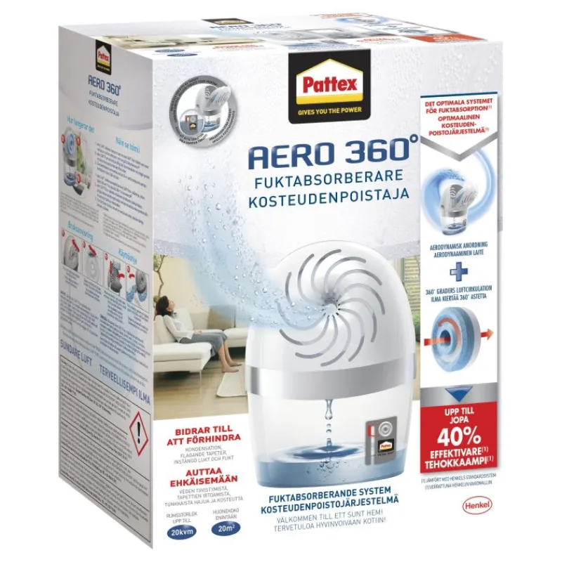 aero-360-kosteudenpoistaja-1x4-jqIdTYLG-0.webp Pattex Liimat, Massat Ja Tasoitteet-Aero 360 Kosteudenpoistaja 1x450 G