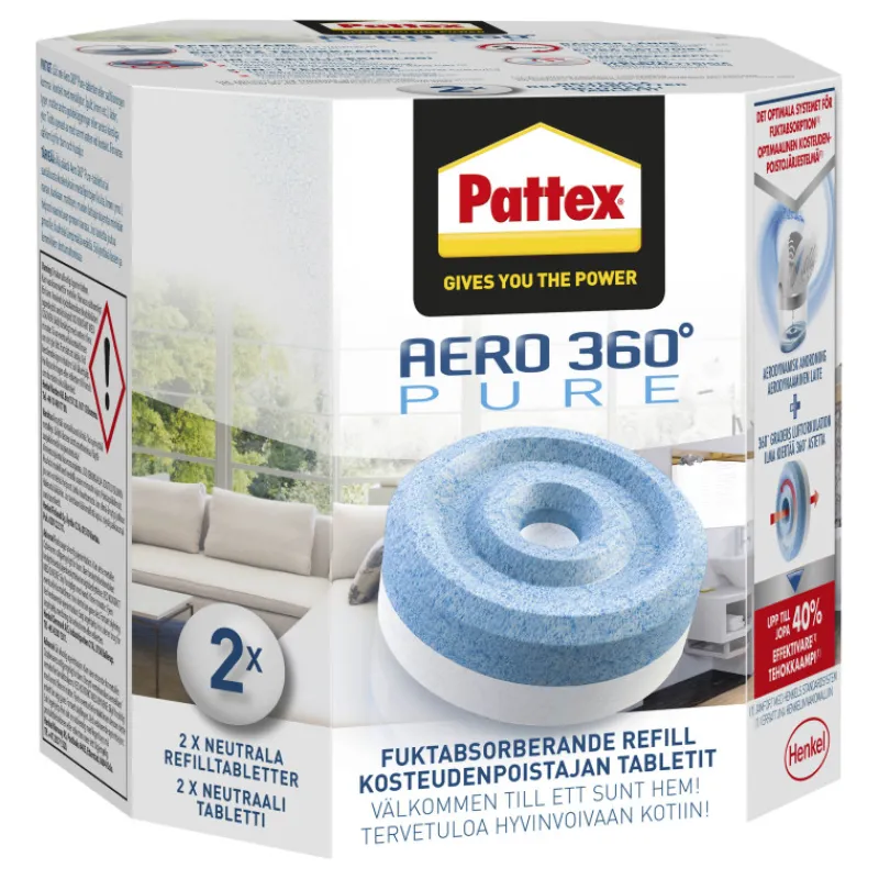 aero-360-kosteudenpoistaja-tyt-gCCJXfDW-0.webp Pattex Liimat, Massat Ja Tasoitteet-Aero 360 Kosteudenpoistaja Täyttöpakkaus 2x450g