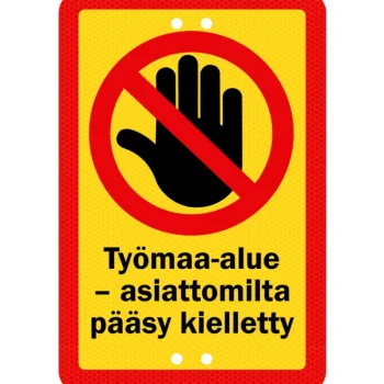 Sekure Pienrauta-Alumiinikyltti 20 X 30 Cm Työmaa-alue