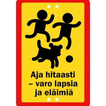 Sekure Pienrauta-Alumiinikyltti 20 X 30 Cm Aja Hitaasti