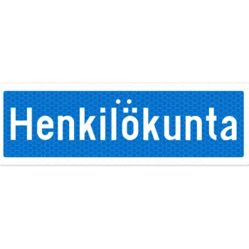 Sekure Pienrauta-Alumiinikyltti 50 X 16 Cm Henkilökunta