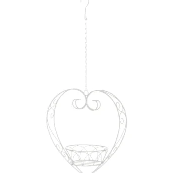 4living Sisäkukkaruukut-Amppeli Sydän Valkoinen