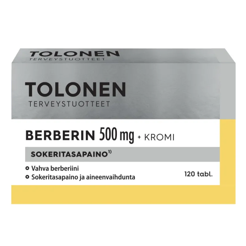 berberin-kromi-tolonen-120-kp-lmeBSKnP-0.webp Tolonen Terveysravinteet Ja -valmisteet^Berberin + Kromi 120 Kpl