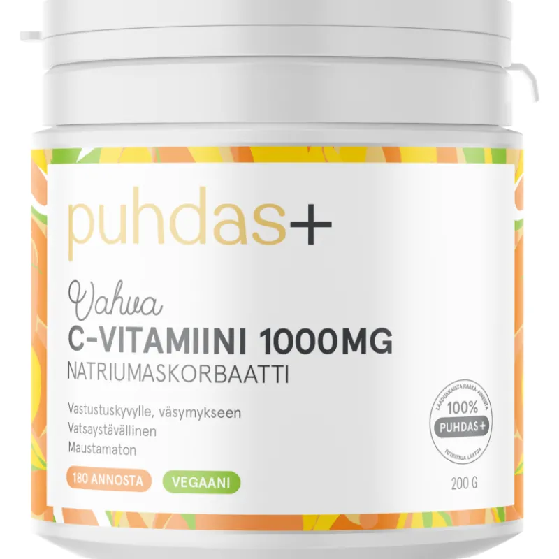 c-vitamiini-puhdas-1000-mg-200-ulibDPqg-0.webp Puhdas+ Terveysravinteet Ja -valmisteet^C-vitamiini 1000 Mg 200 G