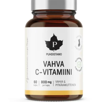 Puhdistamo Terveysravinteet Ja -valmisteet^C-vitamiini 60 Kpl 59 G Vahva