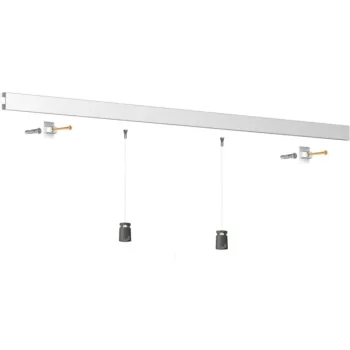 Pisla Hyllyjärjestelmät-Easy-seinälistasetti Koukulla, 2 M