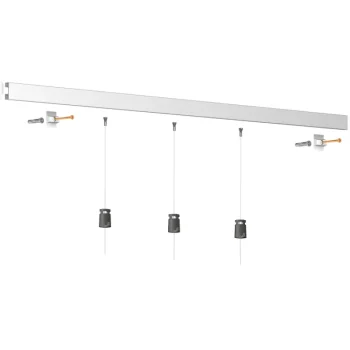 Pisla Hyllyjärjestelmät-Easy-seinälistasetti Koukulla, 4 M