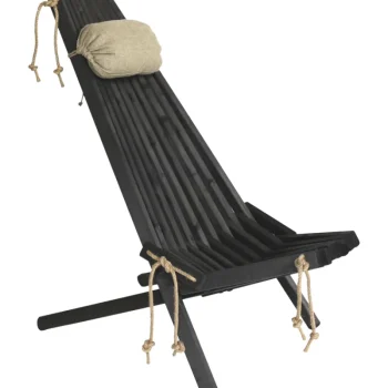 Ecofurn Puutarhatuolit Ja Pehmusteet-Ekotuoli , Haapa, Musta + Niskatyyny