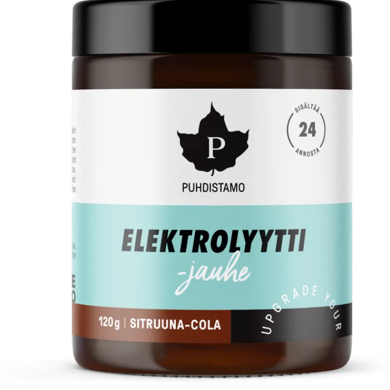 elektrolyyttijauhe-puhdistamo-WGLDOryz-0.webp Puhdistamo Terveysravinteet Ja -valmisteet^Elektrolyyttijauhe 120 G Sitruuna-cola