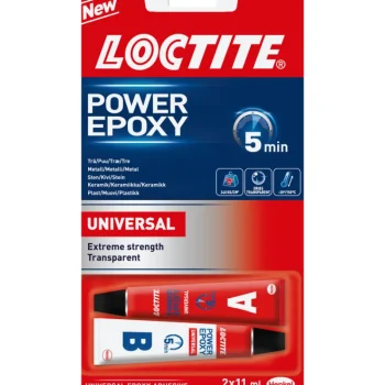 Loctite Liimat, Massat Ja Tasoitteet-Epoksiliima Power Epoxy Universal Tuubi, 2 X 11 Ml