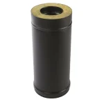 Pisla Kiuas- Ja Takkatarvikkeet-Eristetty Jatko-osa Piippupaketille 1000 Mm / 150 Mm, Musta