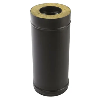 Pisla Kiuas- Ja Takkatarvikkeet-Eristetty Jatko-osa Piippupaketille 1000 Mm / 150 Mm, Musta