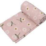 Kotikulta Sisustustyynyt Ja Huovat-Fleecehuopa 120 X 150 Cm Daisy Pinkki