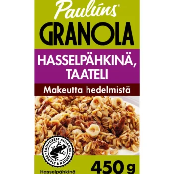 Paulu00fans Myslit^Granola 450 G Hasselpähkinä Ja Taateli