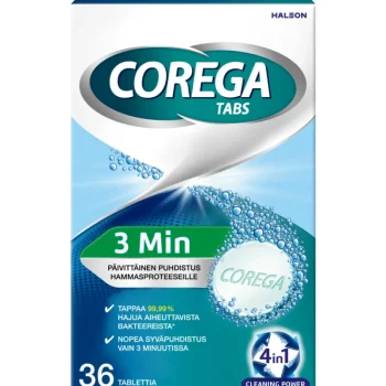 Corega Suunhoitotuotteet Ja Tarvikkeet^Hammasproteesin Puhdistustabletit 36 Kpl Tabs 3 Minutes