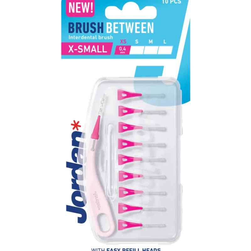 hammasvliharja-jordan-10-kpl-x-GqCECREa-0.webp Jordan Suunhoitotuotteet Ja Tarvikkeet^Hammasväliharja 10 Kpl XS 0,4mm Brush Between