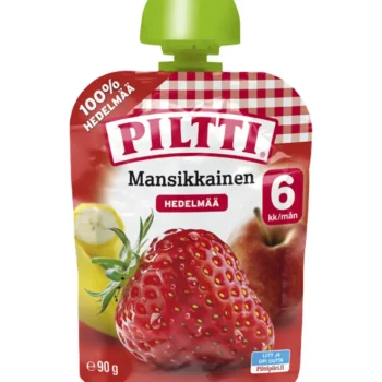Piltti Lastenruoka-ateriat Ja Välipalat^Hedelmä-marjasose 90 G Mansikkainen 6 Kk