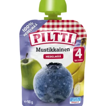 Piltti Lastenruoka-ateriat Ja Välipalat^Hedelmä-marjasose 90 G Mustikkainen 4 Kk