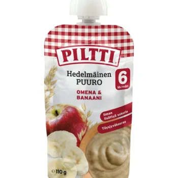 Piltti Lasten Puurot^Hedelmäinen Puuro 110 G Omena-banaani 6 Kk