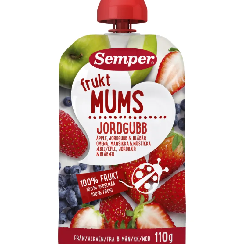 hedelmsmoothie-semper-110-g-fr-PBeSwenc-0.webp Semper Lastenruoka-ateriat Ja Välipalat^Hedelmäsmoothie 110 G Fruktmums Mansikka 6 Kk