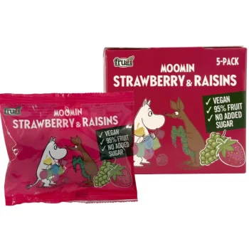 Moomin Pähkinät Ja Kuivatut Hedelmät^Hedelmäsnack 5 X 20 G Mansikka-rusina