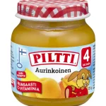 Piltti Lastenruoka-ateriat Ja Välipalat^Hedelmäsose 125 G Aurinkoinen 4 Kk