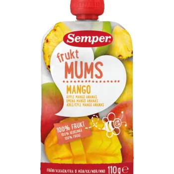 Semper Lastenruoka-ateriat Ja Välipalat^Hedelmäsose 110 G Fruktmums Mango 6 Kk