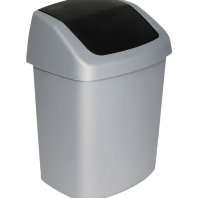 heiluriroskis-10-l-hopeamusta-qZBKDITW-0.webp Roskakorit Ja Lajitteluastiat^Heiluriroskis 10 L Hopea/musta