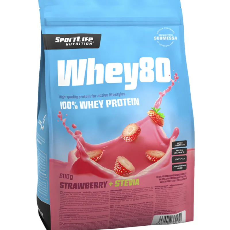 heraproteiinijauhe-sportlife-6-DIoWBMoj-0.webp Sportlife Urheiluravinteet Ja Valmisteet^Heraproteiinijauhe 600 G Whey80 Mansikka-stevia
