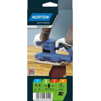 Norton Expert Käsityökalut-Hiomaliuska 93x190 P80 5 Kpl