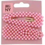 Miny Hiuskoristeet Ja Hiustenhoitovälineet^Hiusklipsi 2 Kpl Helmet, Vaaleanpunainen/luonnonvalkoinen