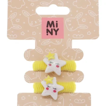 Miny Hiuskoristeet Ja Hiustenhoitovälineet^Hiuslenkki 2 Kpl Tähti, Keltainen