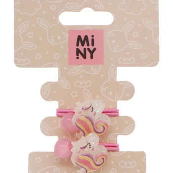 Miny Hiuskoristeet Ja Hiustenhoitovälineet^Hiuslenkki 2 Kpl Yksisarvinen, Vaaleanpunainen