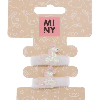 Miny Hiuskoristeet Ja Hiustenhoitovälineet^Hiuslenkki 2 Kpl Yksisarvinen, Valkoinen