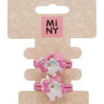 Miny Hiuskoristeet Ja Hiustenhoitovälineet^Hiuslenkki 2 Kpl Yksisarvinen, Vaaleanpunainen