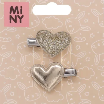 Miny Hiuskoristeet Ja Hiustenhoitovälineet^Hiuspinni 2 Kpl Sydän, Kulta