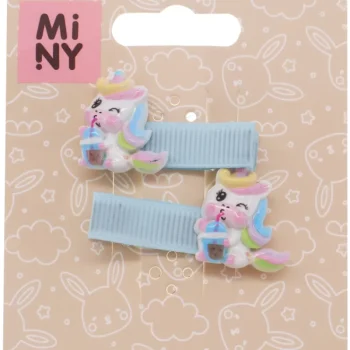 Miny Hiuskoristeet Ja Hiustenhoitovälineet^Hiuspinni 2 Kpl Yksisarvinen, Vaaleansininen