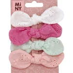 Miny Hiuskoristeet Ja Hiustenhoitovälineet^Hiuspinni Brodeerattu Rusetti 4 Kpl/pkt