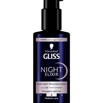 Schwarzkopf Gliss Shampoot Ja Hoitoaineet^Hiusseerumi 100 Ml Night Elixir Overnight Reconstruction
