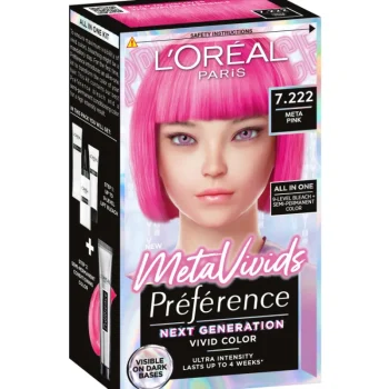 Loreal Preference Hiusvärit^Hiusväri Metavivids 7.222 Pink Vaalennus Ja Sävyte