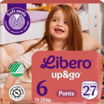 Libero Vaipat Ja Puhdistuspyyhkeet^Housuvaippa 27 Kpl Up&Go 6, 13-20 Kg