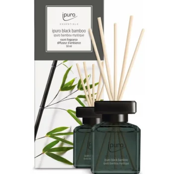 Ipuro Kynttilänjalat Ja Kynttilät-Huonetuoksu Black Bamboo