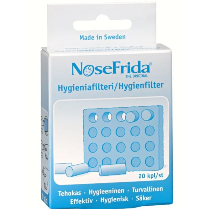 hygieniafiltterit-nosefrida-20-ovtNNJTW-0.webp Nosefrida Hyvinvointi- Ja Terveydenhoitotarvikkeet^Hygieniafiltterit 20 Kpl