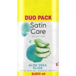 Gillette Ihokarvanpoistovälineet Ja Tarvikkeet^Ihokarvanajogeeli 2 X 200 Ml Satin Care Sensitive Aloe Vera