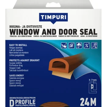 Timpuri Teipit-Ikkuna- Ja Ovitiiviste D-profiili, 24 M Ruskea