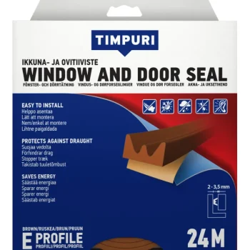 Timpuri Teipit-Ikkuna- Ja Ovitiiviste E-profiili, 24 M Ruskea