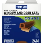 Timpuri Teipit-Ikkuna- Ja Ovitiiviste P-profiili, 24 M Ruskea