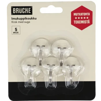 Brücke Ripustus-Imukuppikoukku Pieni, 5 Kpl, Muovia