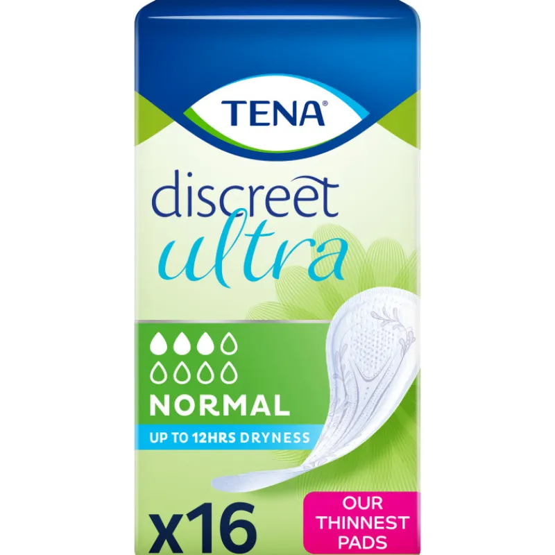 inkontinenssisuoja-tena-16-kpl-qxPVKmSP-0.webp Tena Intiimihygieniasuojat^Inkontinenssisuoja 16 Kpl Discreet Ultra Normal